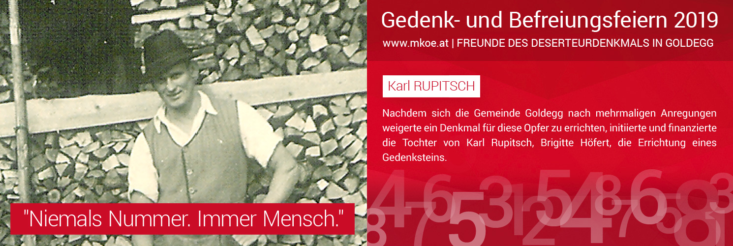 Karl RUPITSCH Sujet 1 Einzelschicksal Karl RUPITSCH