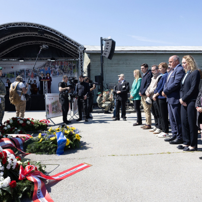 Liberation and Commemoration Ceremony 2025 Wreath-laying &copy; MKÖ/Alissar Najjar