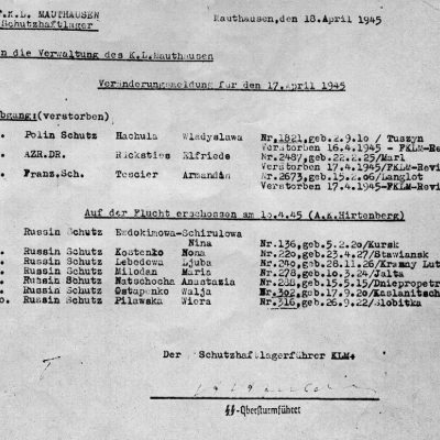 Hirtenberg Faksimile Veränderungsmeldung © AMM Hirtenberg Faksimile Veränderungsmeldung © AMM