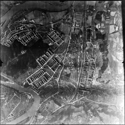 Steyr Luftbild 1945 Steyr Munichholz Steyr Luftbild 1945 Steyr Munichholz